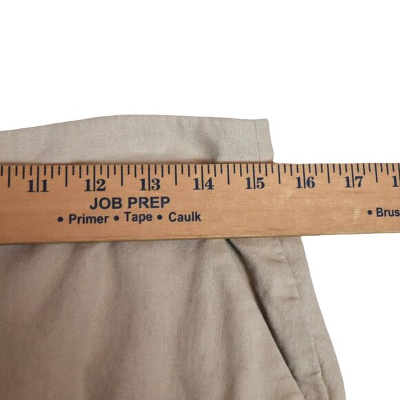 J.Crew Beige Button Linen Cotton Skirt Blend Minimalist Coastal Classic Fits 30" - Picture 7 of 7